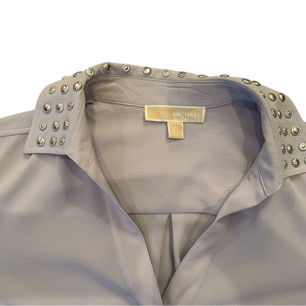 Michael Kors Lavender Studded Blouse - Picture 1 of 4